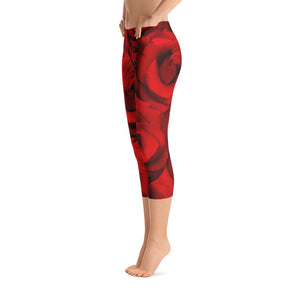 Capri Leggings - Roses