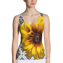 Load image into Gallery viewer, Sunflower Tank Top - Floral Tank Top - Yellow Flower Tank Top