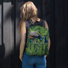 Load image into Gallery viewer, All-Over Print Backpack- Peacocks Galore!  Peacock Parade