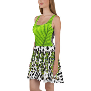 Skater Dress - Tropical leaves, winter snow scene, and tree of life with squirrel, lizards, birds, and more!