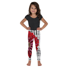 Load image into Gallery viewer, Kid&#39;s Leggings - Bold Red Flower Print